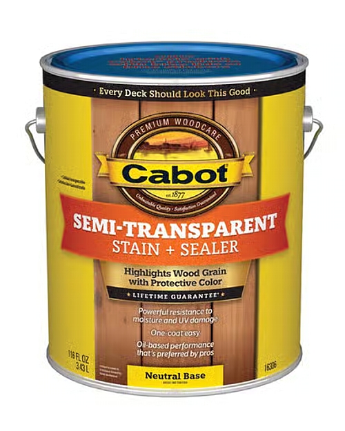 Cabot semi-transparent stain and sealer